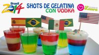 shots de gelatina con vodka